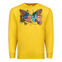 Lemon Love America wings 4th of july Premium Sweatshirt - HowdyJamesFarm