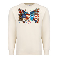 Sandshell Love America wings 4th of july Premium Sweatshirt - HowdyJamesFarm