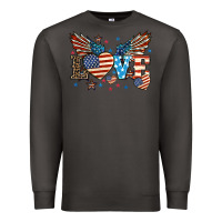 Smoke Love America wings 4th of july Premium Sweatshirt - HowdyJamesFarm