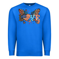 True Royal Love America wings 4th of july Premium Sweatshirt - HowdyJamesFarm