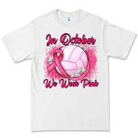 White in october we wear pink breast cancer valleybal Premium Tee - JahusDesignShop