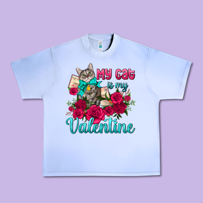 My Cat Is My Valentine Urban Heavy Tee Designed By Adodesignshop