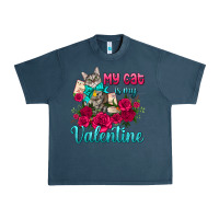 Midnight Navy my cat is my valentine Urban Heavy Tee - AdoDesignShop
