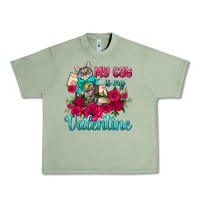 Oil Green my cat is my valentine Urban Heavy Tee - AdoDesignShop
