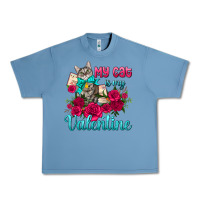 Pebble Blue my cat is my valentine Urban Heavy Tee - AdoDesignShop