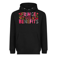 Black Fringe with benefits Valentine's Day Heavyweight Hoodie - HowdyJamesFarm