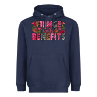 Navy Fringe with benefits Valentine's Day Heavyweight Hoodie - HowdyJamesFarm