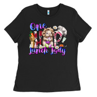 Black one hop lunch day Ladies Tee - RacoonDesign