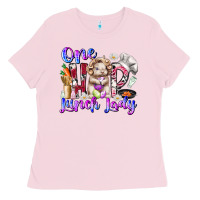 Bubblegum Pink one hop lunch day Ladies Tee - RacoonDesign