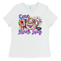 White one hop lunch day Ladies Tee - RacoonDesign
