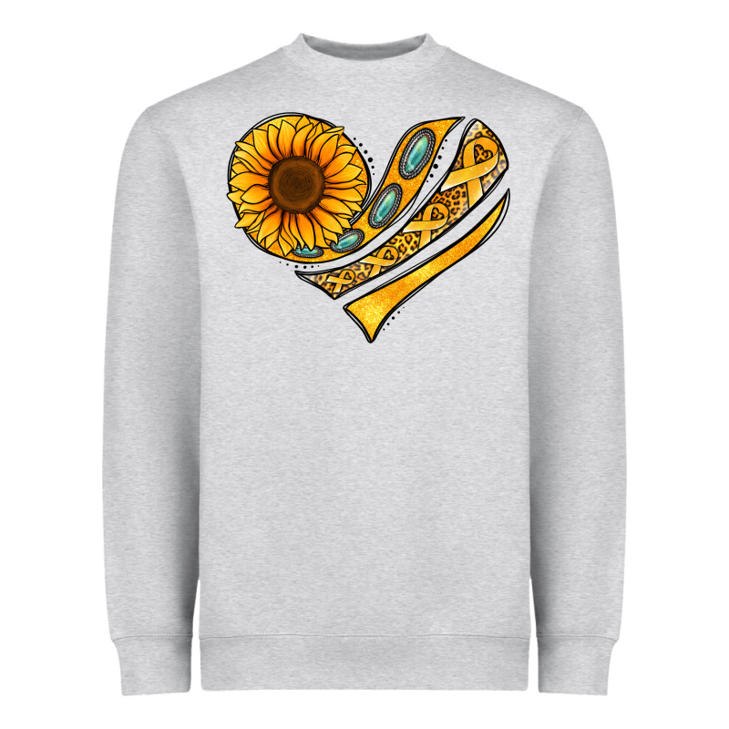 Childhood Cancer Awareness Heart Heavyweight Sweatshirt by NancyCooperArtShop | Teevron