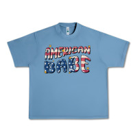 Pebble Blue American babe Urban Heavy Tee - MaliasSmallBusiness