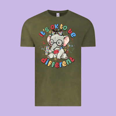 It's Ok To Be Different Vintage Tee Designed By Maliassmallbusiness
