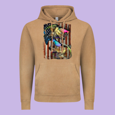 American Flag With Bass Fish Vintage Hoodie Designed By Lillyallendesigns