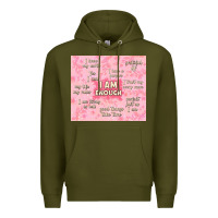 Army Green i am enough with glitter Premium Hoodie - TumblerDesignByShophia