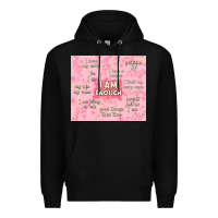 Black i am enough with glitter Premium Hoodie - TumblerDesignByShophia