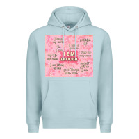 Blue Mist i am enough with glitter Premium Hoodie - TumblerDesignByShophia
