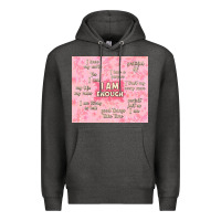 Charcoal Heather i am enough with glitter Premium Hoodie - TumblerDesignByShophia