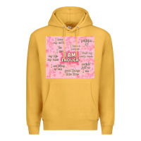 Mustard i am enough with glitter Premium Hoodie - TumblerDesignByShophia