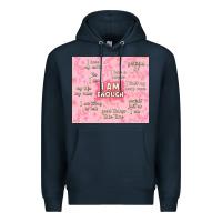 Navy i am enough with glitter Premium Hoodie - TumblerDesignByShophia