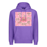 Purple i am enough with glitter Premium Hoodie - TumblerDesignByShophia