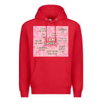 Red i am enough with glitter Premium Hoodie - TumblerDesignByShophia