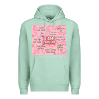 Seafoam i am enough with glitter Premium Hoodie - TumblerDesignByShophia