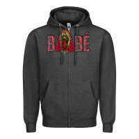 Charcoal Heather Bebe our lady of guadalupe Zipper Hoodie - Bettercallsaul