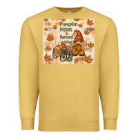 Antique Gold pumpkin kisses and harvest wishes Premium Sweatshirt - TumblerDesignByShophia