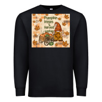 Black pumpkin kisses and harvest wishes Premium Sweatshirt - TumblerDesignByShophia