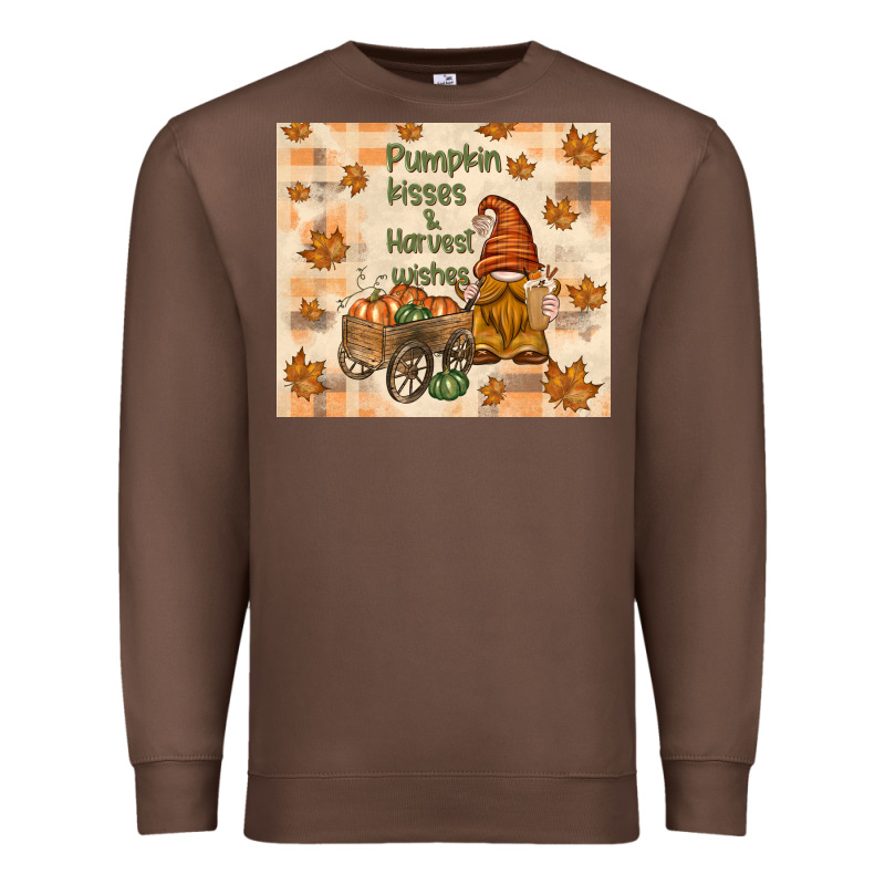 Pumpkin Kisses And Harvest Wishes Premium Sweatshirt by TumblerDesignByShophia | Teevron