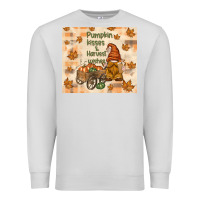 Dove Grey pumpkin kisses and harvest wishes Premium Sweatshirt - TumblerDesignByShophia