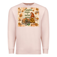 Pale Pink pumpkin kisses and harvest wishes Premium Sweatshirt - TumblerDesignByShophia