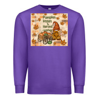 Purple pumpkin kisses and harvest wishes Premium Sweatshirt - TumblerDesignByShophia