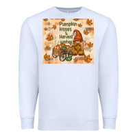 White pumpkin kisses and harvest wishes Premium Sweatshirt - TumblerDesignByShophia