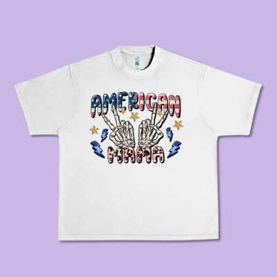 American Mama Urban Heavy Tee Designed By Maliassmallbusiness