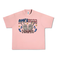 Salmon american mama Urban Heavy Tee - MaliasSmallBusiness