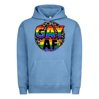Pigment Pebble Blue Gay af Urban Hoodie - FaDigitalArtStudio