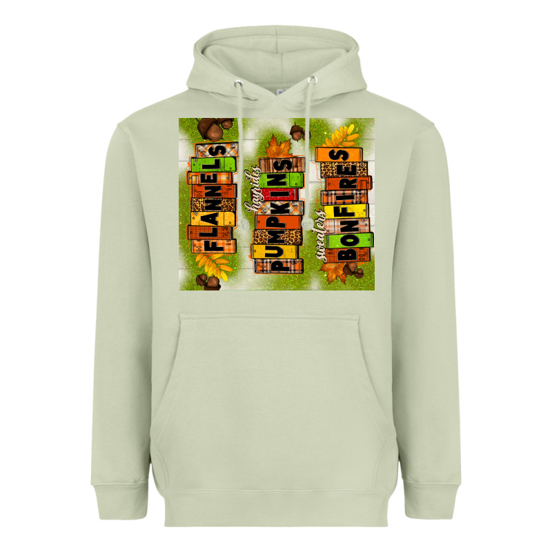Flannels Hayrides Pumpkins Bonfires Fall Heavyweight Hoodie by TumblerDesignByShophia | Teevron
