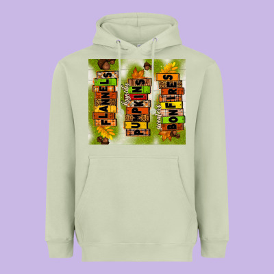 Flannels Hayrides Pumpkins Bonfires Fall Heavyweight Hoodie Designed By Tumblerdesignbyshophia