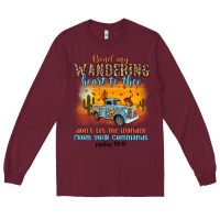 Burgundy bind my wandering heart to thee Long Sleeve Tee - MaliasSmallBusiness
