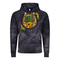 Cloud Black western horseshoe sunflower cactus Vintage Hoodie - BarkalooDesign