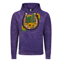 Cloud Purple western horseshoe sunflower cactus Vintage Hoodie - BarkalooDesign