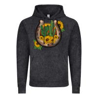 Western Horseshoe Sunflower Cactus Vintage Hoodie | Teevron