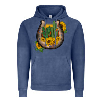 Vintage Denim western horseshoe sunflower cactus Vintage Hoodie - BarkalooDesign