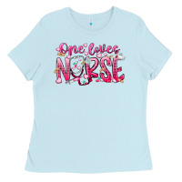 Baby Blue one loves nurse Ladies Tee - RacoonDesign