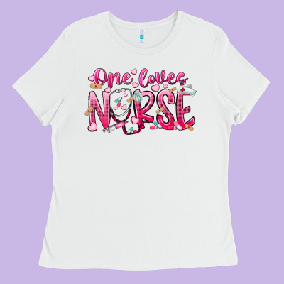 One Loves Nurse Ladies Tee Designed By Racoondesign