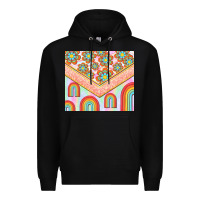 Black hippie rainbow and daisy Premium Hoodie - TumblerDesignByShophia