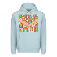 Blue Mist hippie rainbow and daisy Premium Hoodie - TumblerDesignByShophia