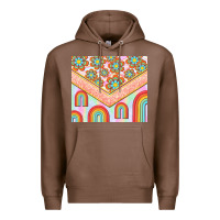 Chestnut hippie rainbow and daisy Premium Hoodie - TumblerDesignByShophia